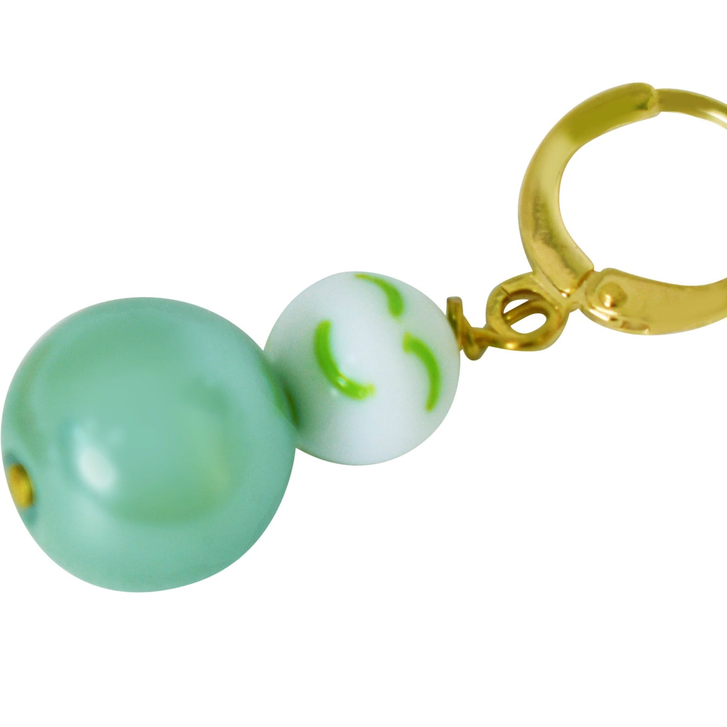 Green Statement Earrings