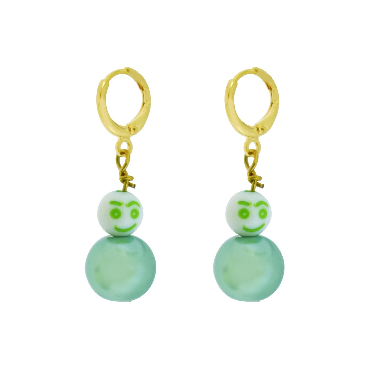 Green Statement Earrings