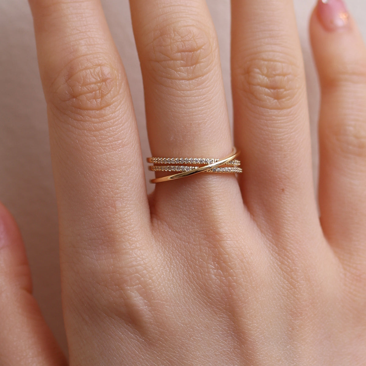 Triple layered ring