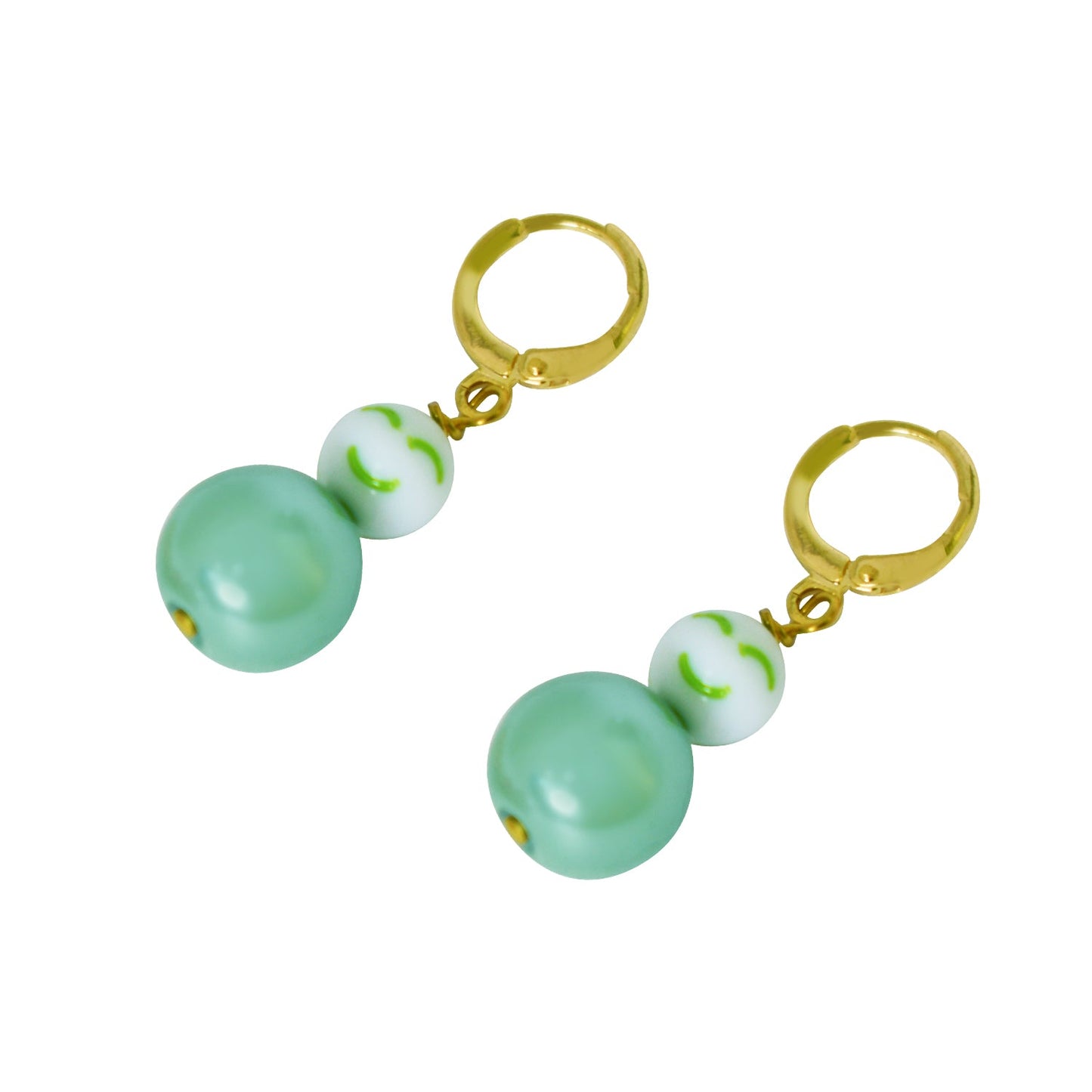 Green Statement Earrings
