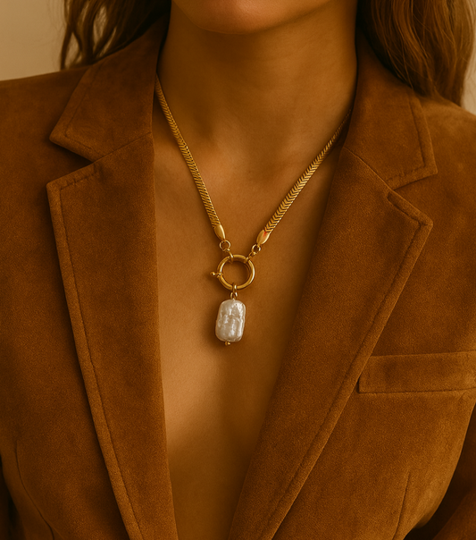 Herringbone Pearl Chain